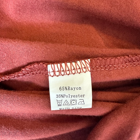 BLUETIME Boho Burnt Orange Lace Crochet Pleated Flowy Halter Top - Picture 7 of 7